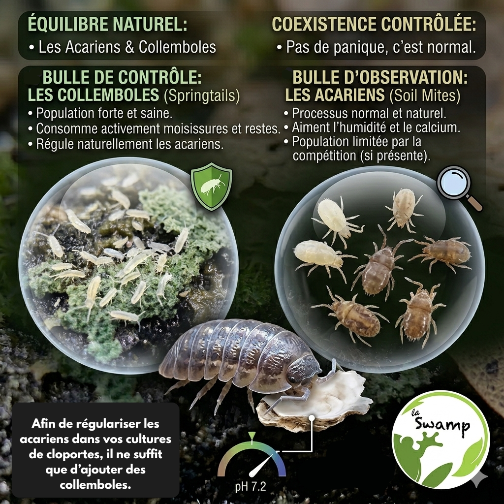 Des acariens dans vos bacs d’isopodes ? Pas de panique, c'est NORMAL !